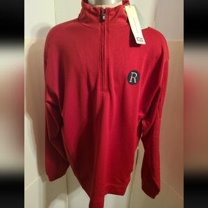 CUTTER & BUCK XLT PULLOVER NWT CARDINAL RED CB DRY TEC GOLF QUARTER ZIP LONG NEW